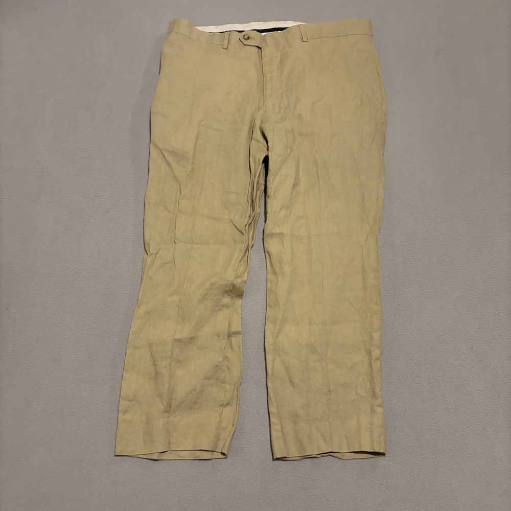 Pronto‎ Uomo Linen Dress Pants Chino Mens 38 Lightweight Summer Preppy Academia